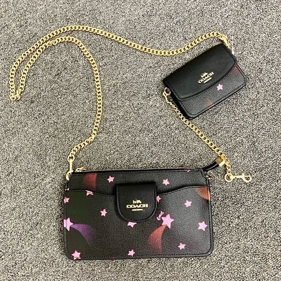 New Coach 3 In 1 Poppy Crossbody With Disco Star Print - Picture 1 of 15